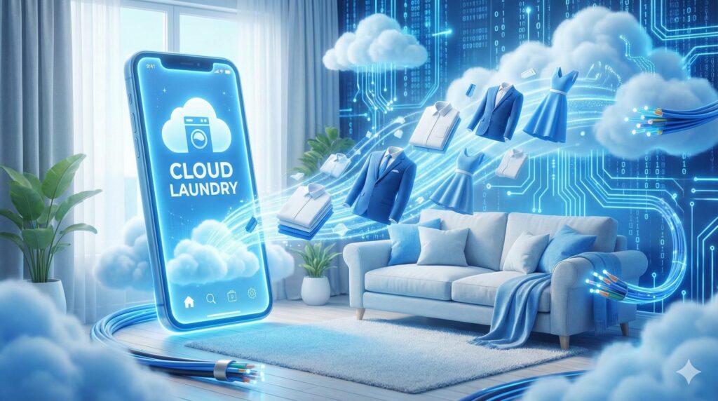 リネットはスマホで完結する洗濯代行クラウドサービス