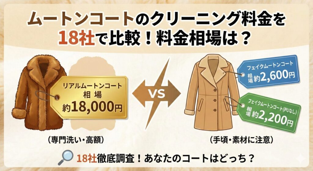 ムートンコートのクリーニング料金を比較