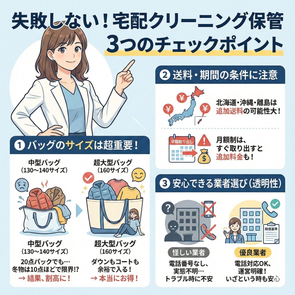 料金重視の宅配クリーニング保管サービスの選び方
