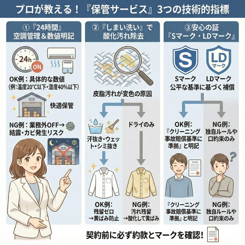 宅配クリーニングの保管品質を見極める3つのポイント