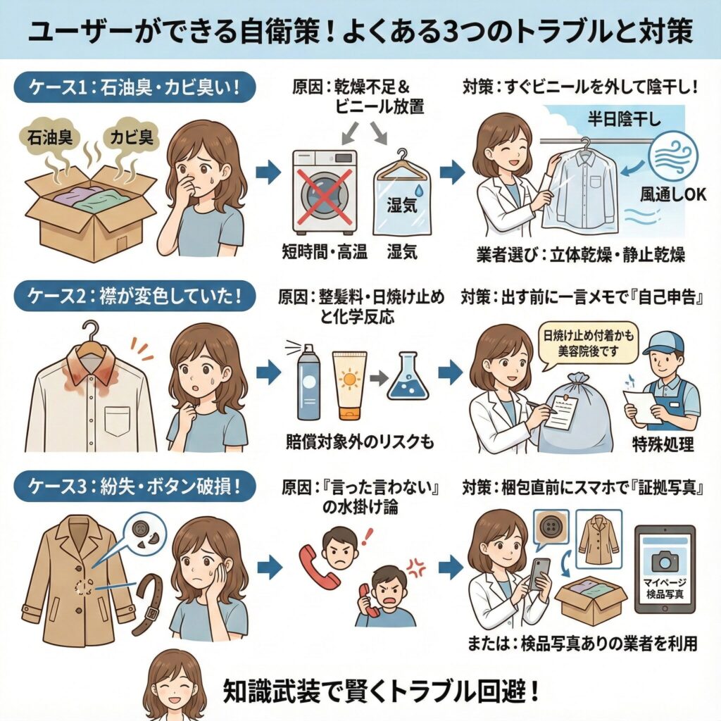 保管クリーニングの品質トラブル回避法