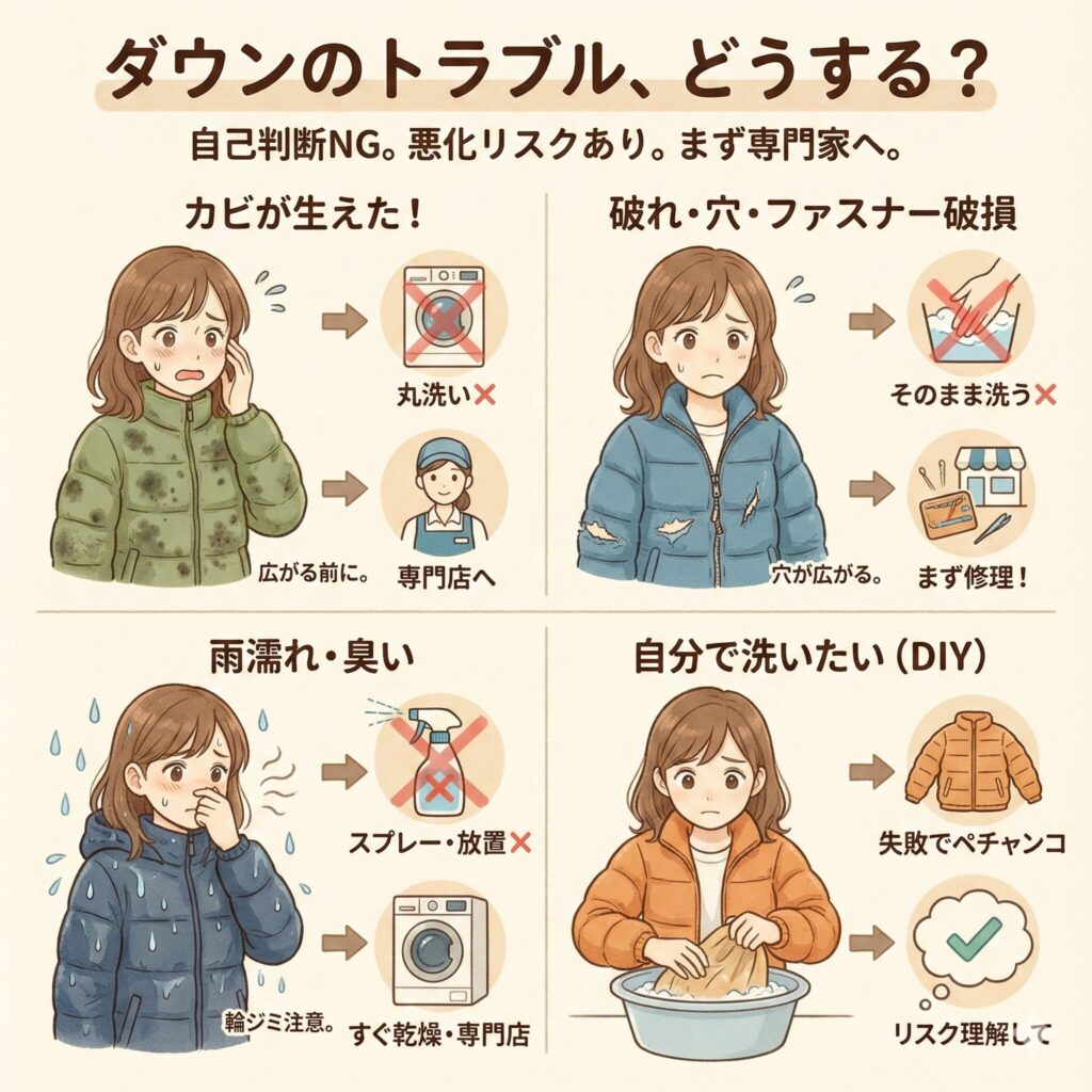 ダウンにまつわる4つのトラブル