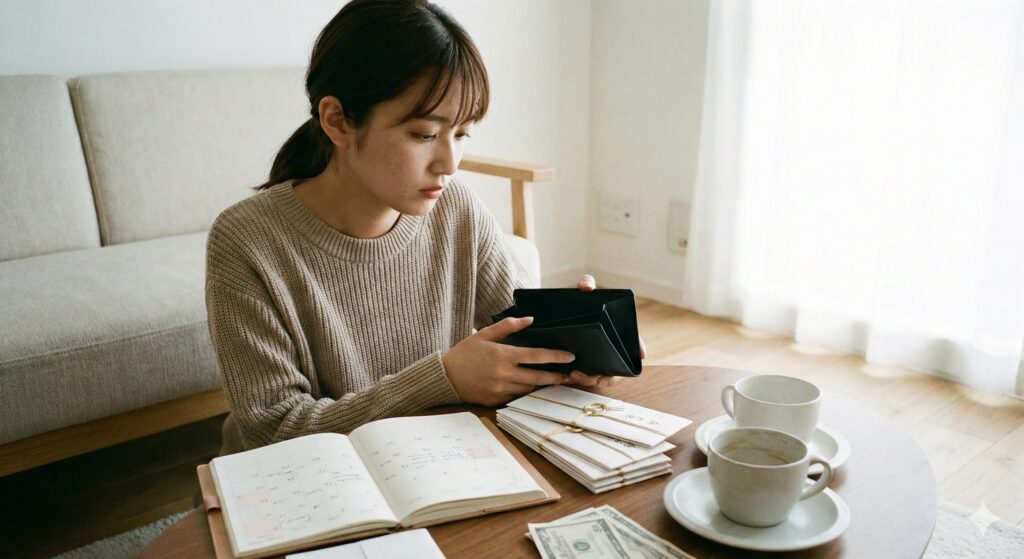 ご祝儀貧乏の金欠女子のイメージ