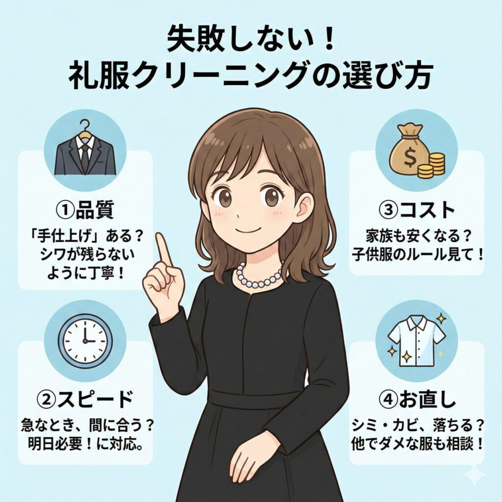 失敗しない礼服クリーニング店の選び方