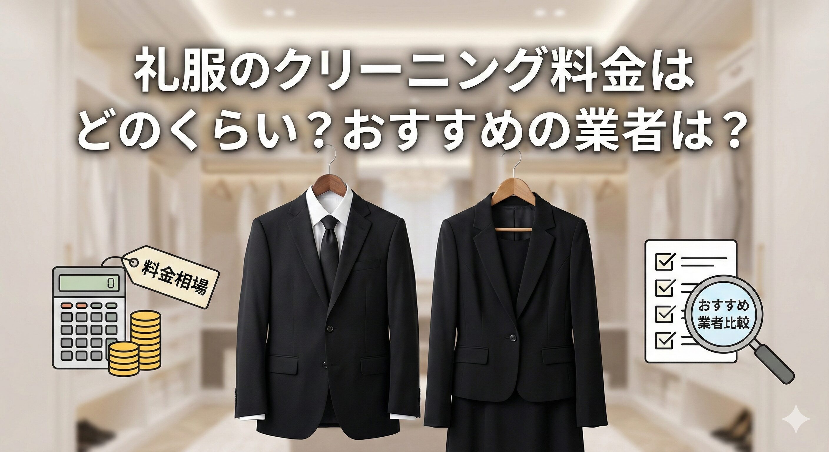 礼服のクリーニング料金相場と日数おすすめ業者
