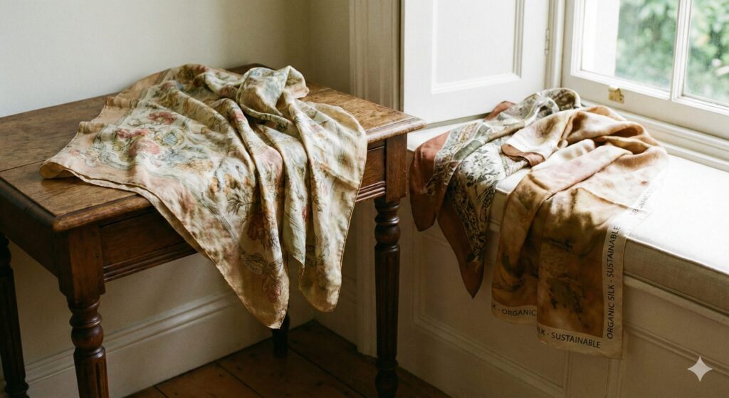 ヴィンテージスカーフとサステナブルスカーフのイメージ画像