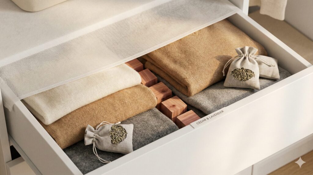 セーターの正しい保管方法のイメージ