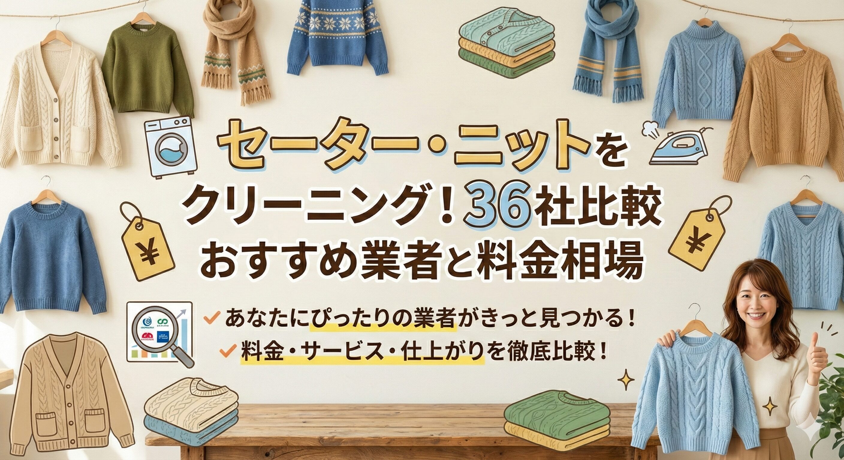 セーター・ニットのクリーニング料金比較とおすすめ