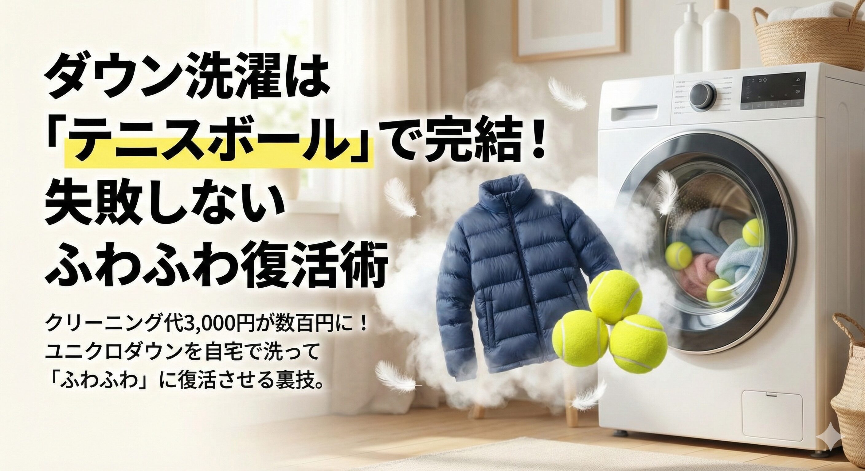 ダウンを洗濯！失敗しない洗い方とコインランドリーを活用した乾燥方法