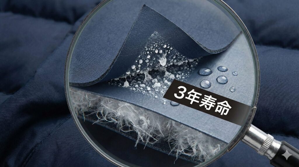 傷んでしまったユニクロのシームレスダウン