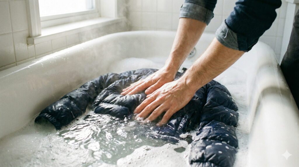 ダウンの水洗い