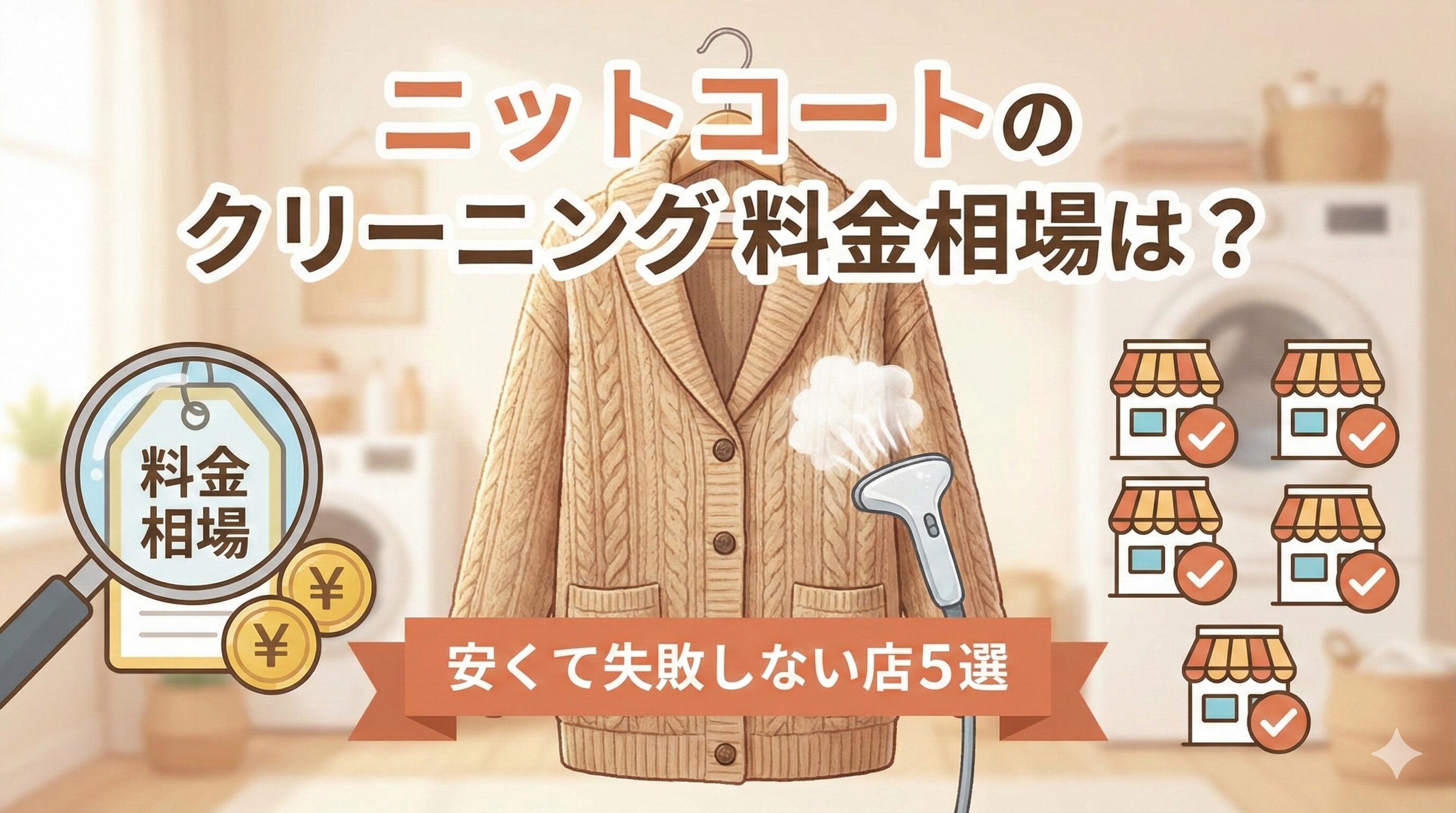 ニットコートをクリーニング！宅配もチェーンもまとめて