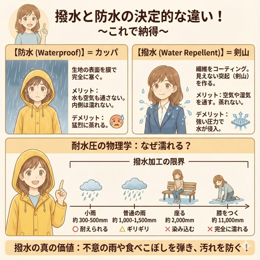 防水と撥水の違い