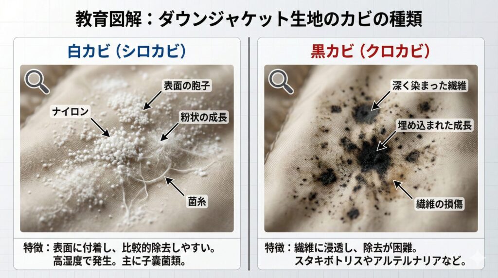 白カビと黒カビの違い