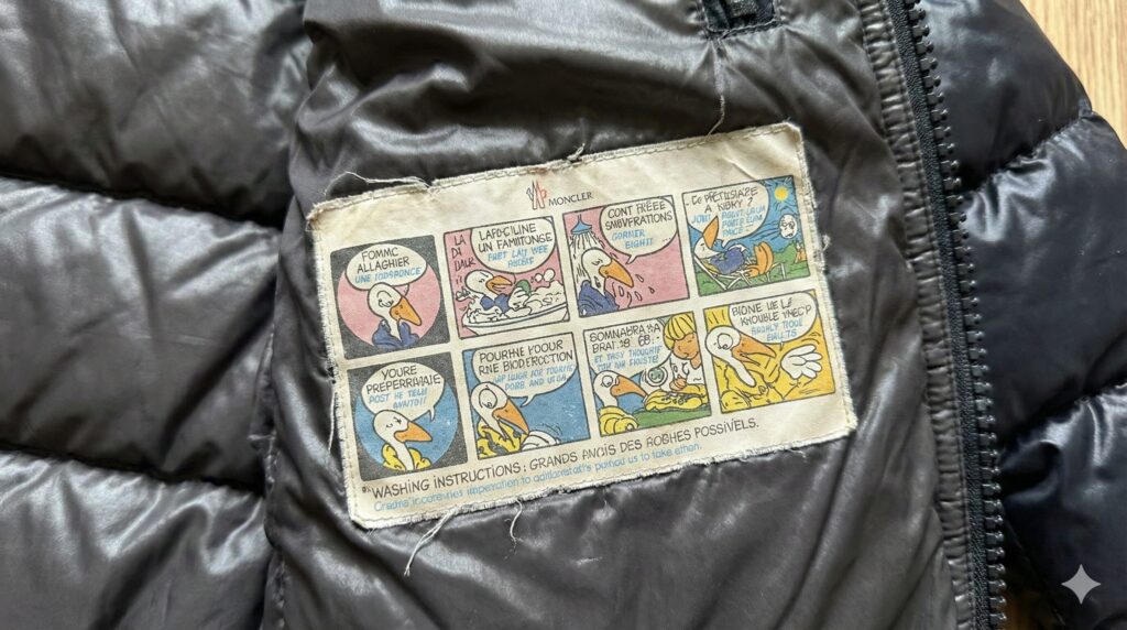 モンクレールのアニメタグほつれ