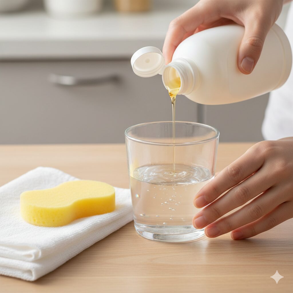 ダウンの汚れを取るための洗浄液の作り方