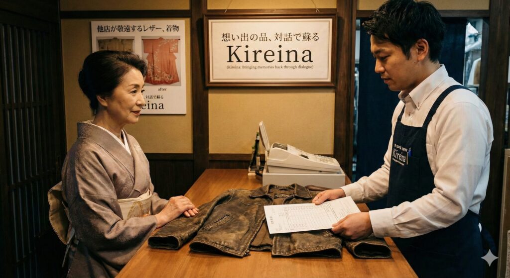 キレイナで形見の品を綺麗にしてもらい喜ぶ女性