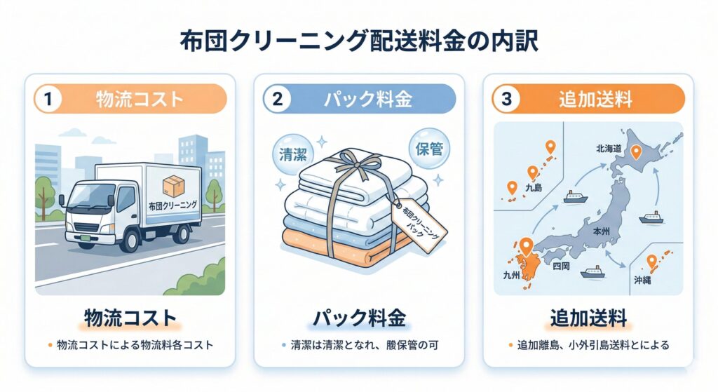 布団クリーニングの料金構造を図解