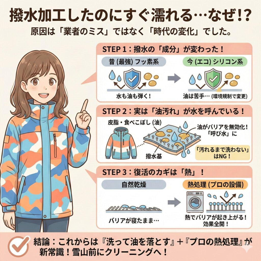 pfas規制とこれからの撥水加工が上手なクリーニング店の選び方