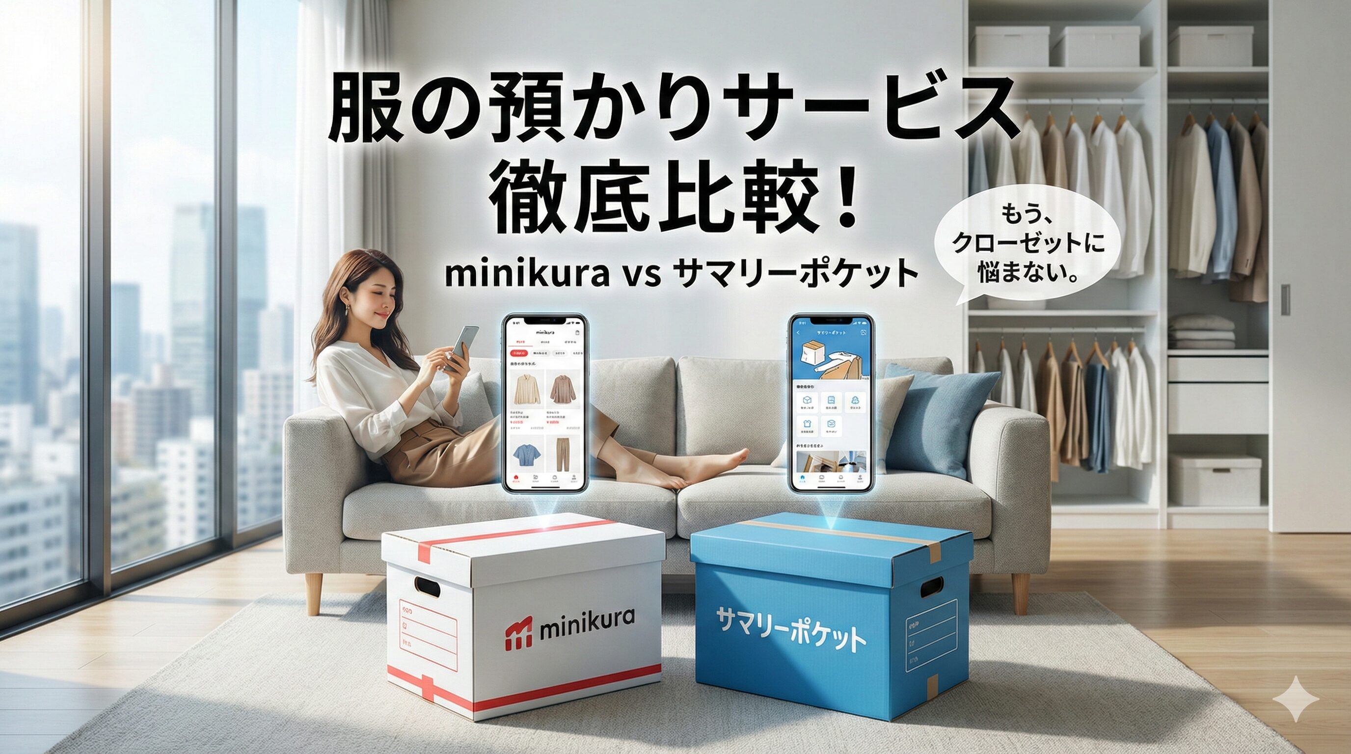 服の預かりサービス徹底比較！minikuraとサマリーポケットの違い