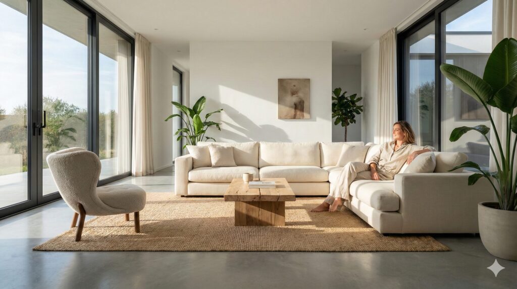 服の預かりサービスを利用したあと整理整頓された部屋