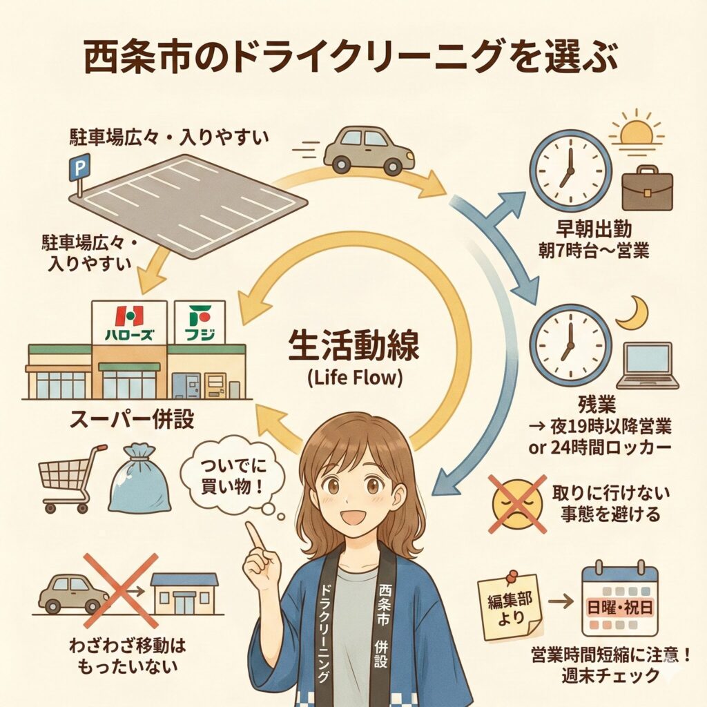 愛媛県西条市でクリーニング店を選ぶ3つのポイント