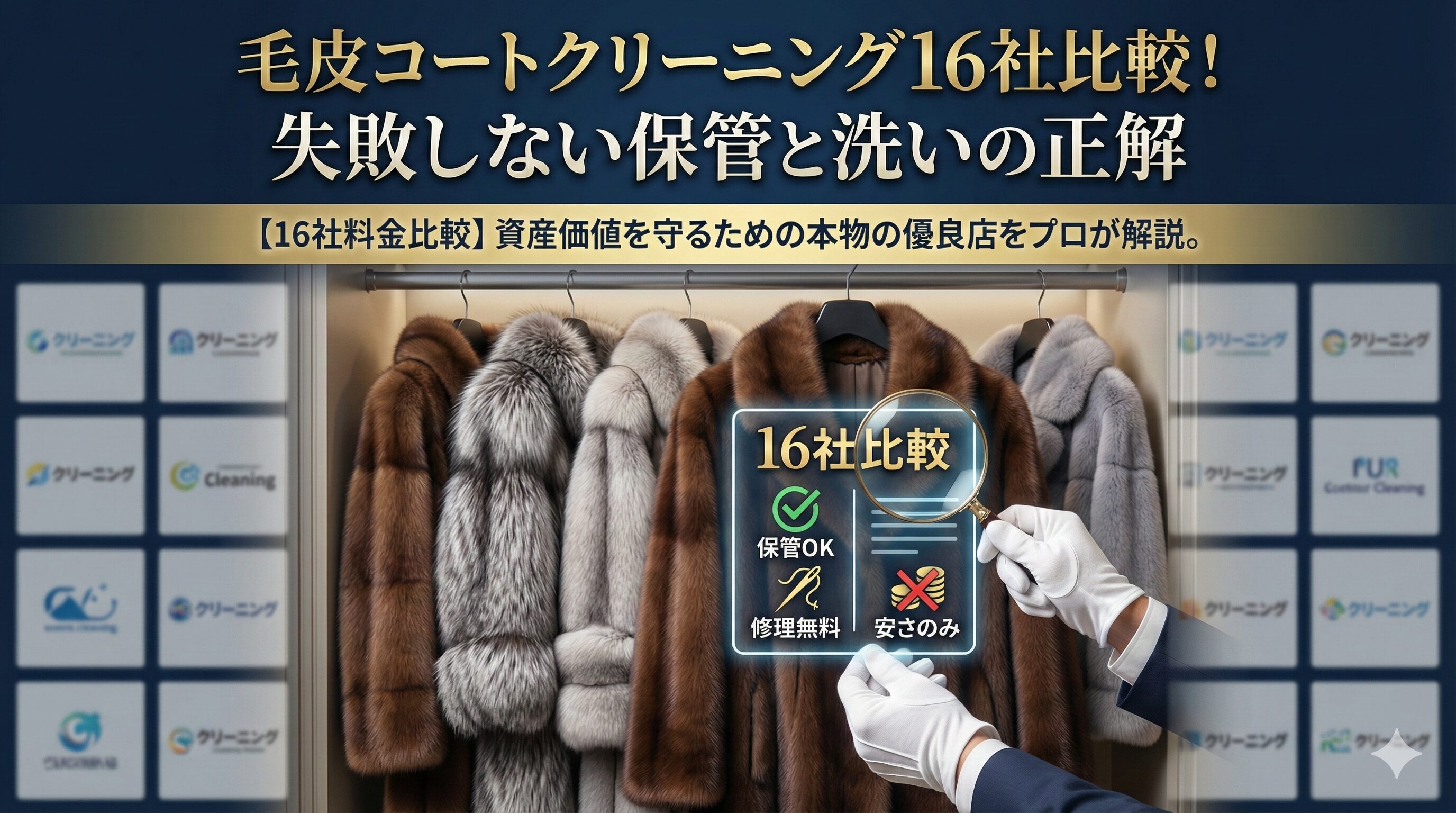 毛皮コートをクリーニング！16社で料金比較