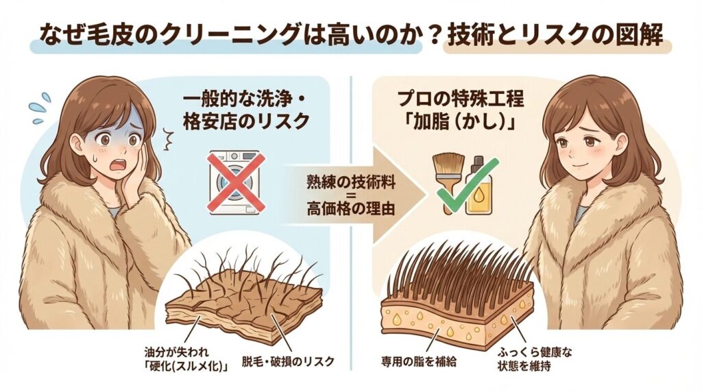 毛皮コートのクリーニング料金はなぜ高額？