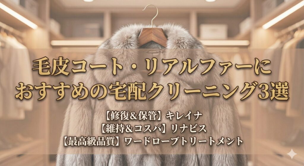 毛皮コートのクリーニングにおすすめの宅配クリーニング