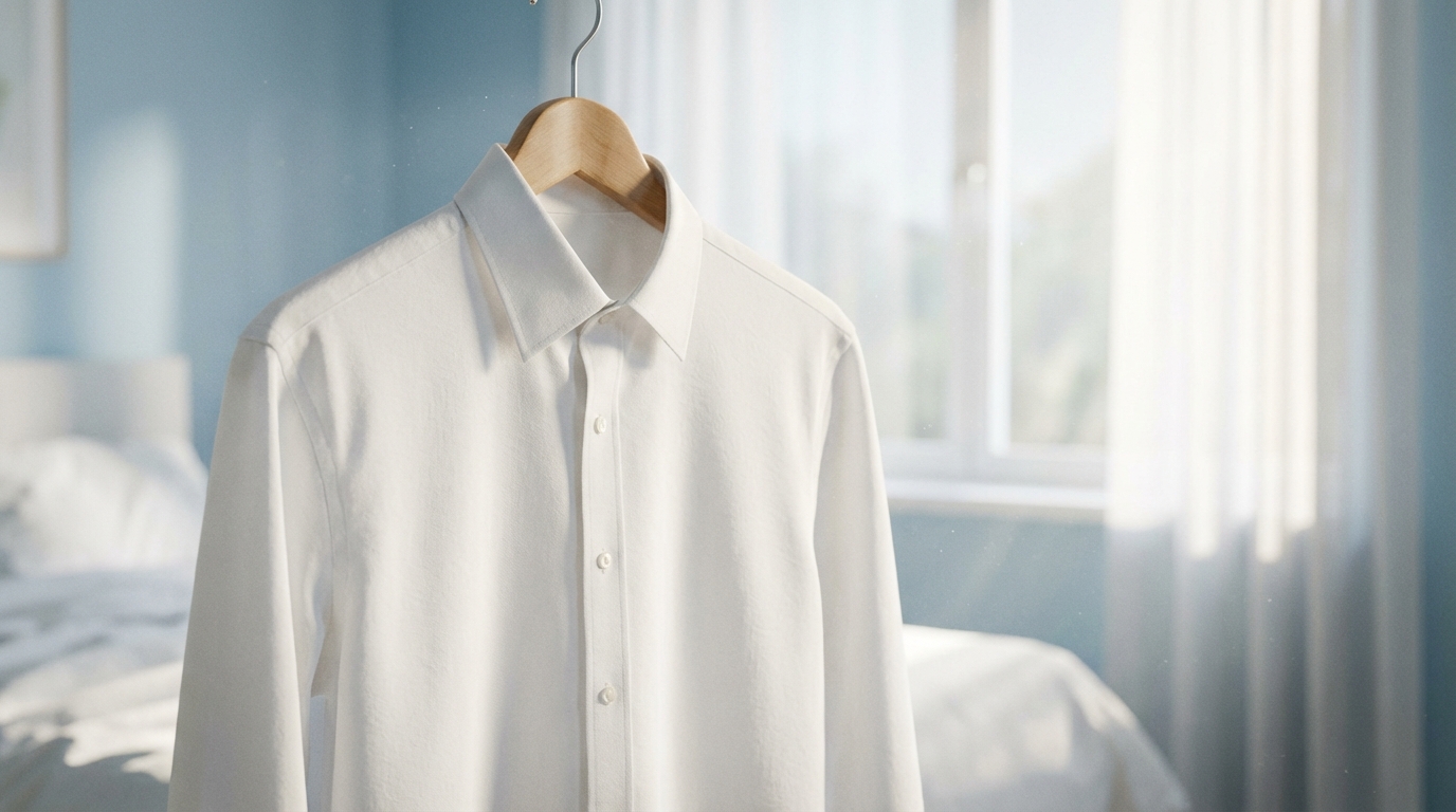 清潔な白いシャツと「復活」をイメージさせる明るい光、クリコムのイメージカラーである青を基調としたデザイン