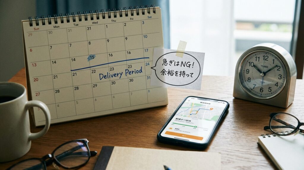 GivUの納期は遅い？納期カレンダーのイメージ画像