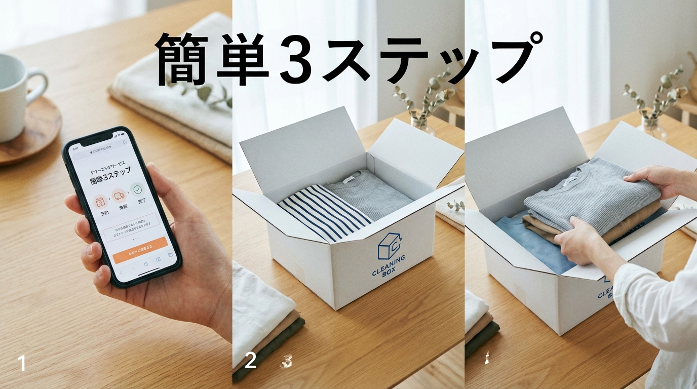 スマホで注文して集荷キットに詰める一連の流れ