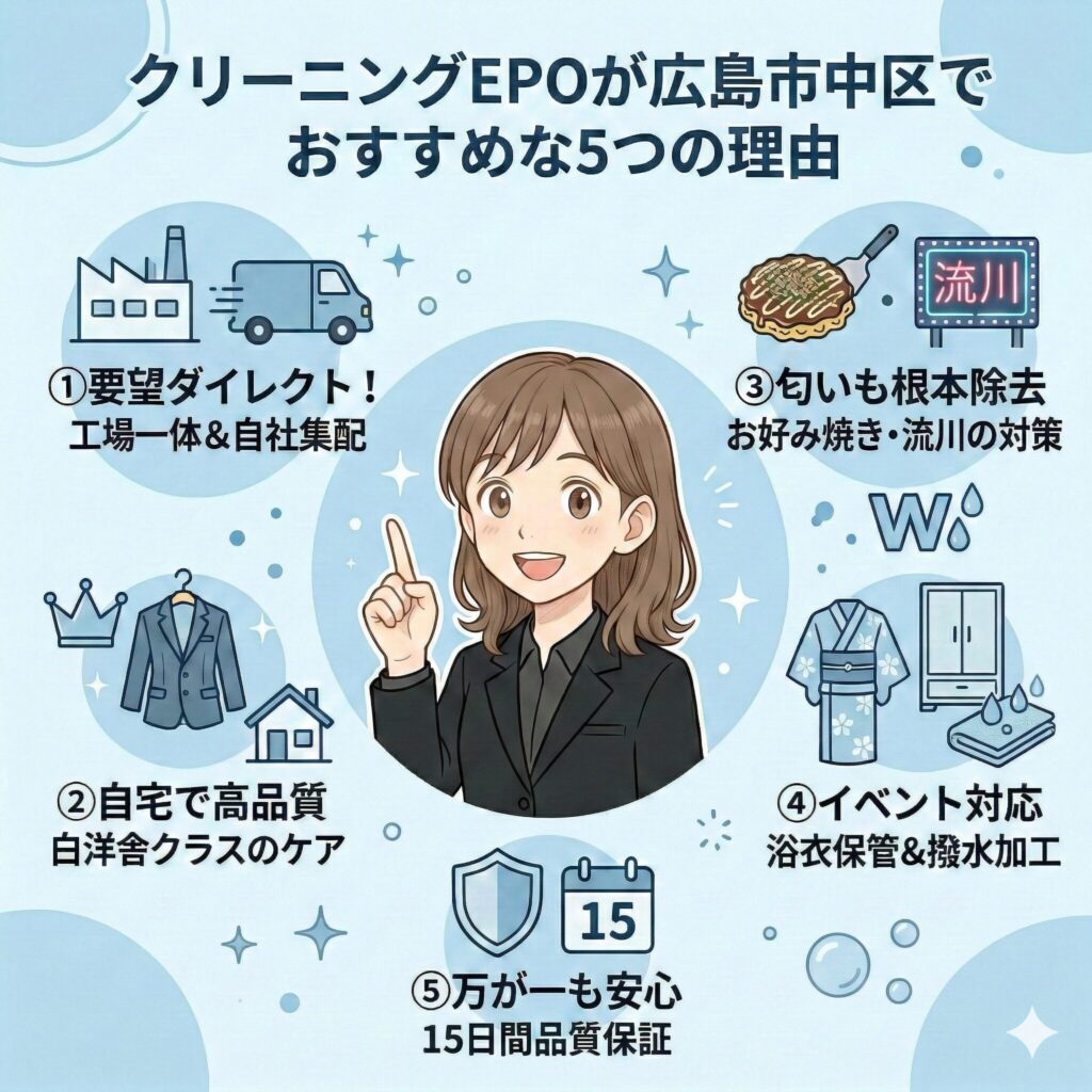 クリーニングEPOがおすすめな5つの理由の図解