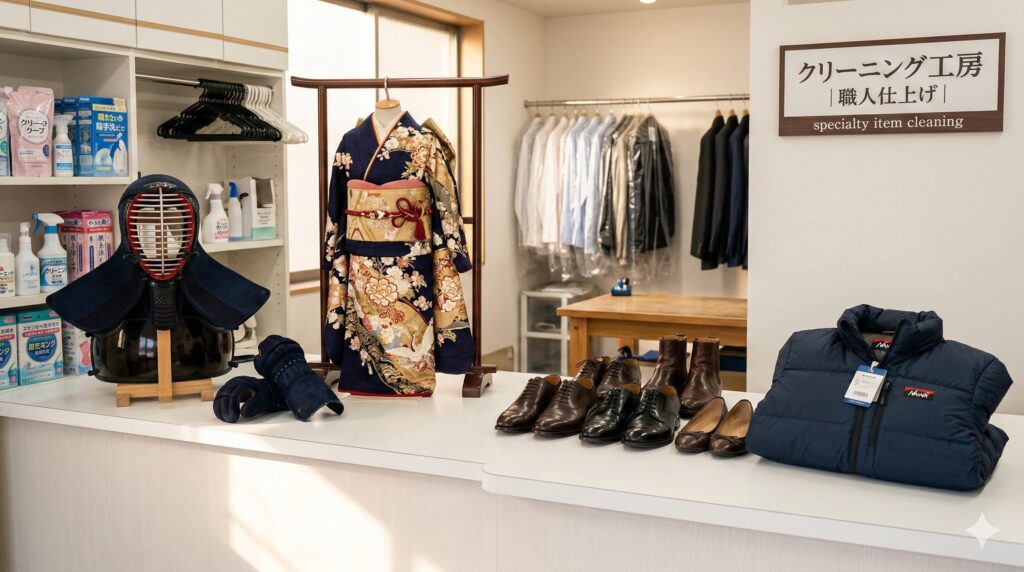 剣道防具や着物など特殊品の取り扱いイメージ