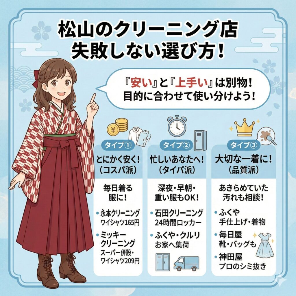 松山市の失敗しないクリーニング店の選び方