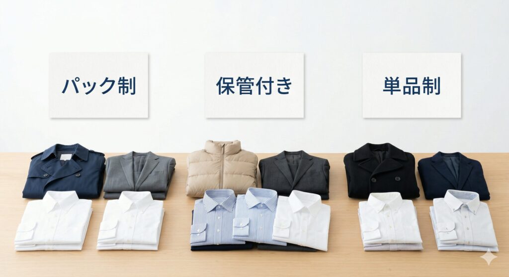 宅配クリーニングの使い方別おすすめ選び方まとめイメージ