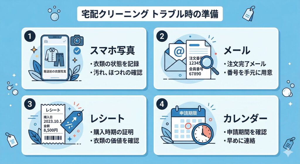 トラブル時の準備物一覧