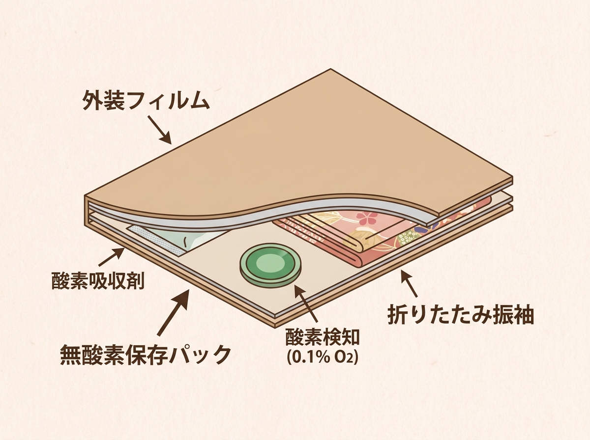 無酸素パック保管の仕組みイメージ
