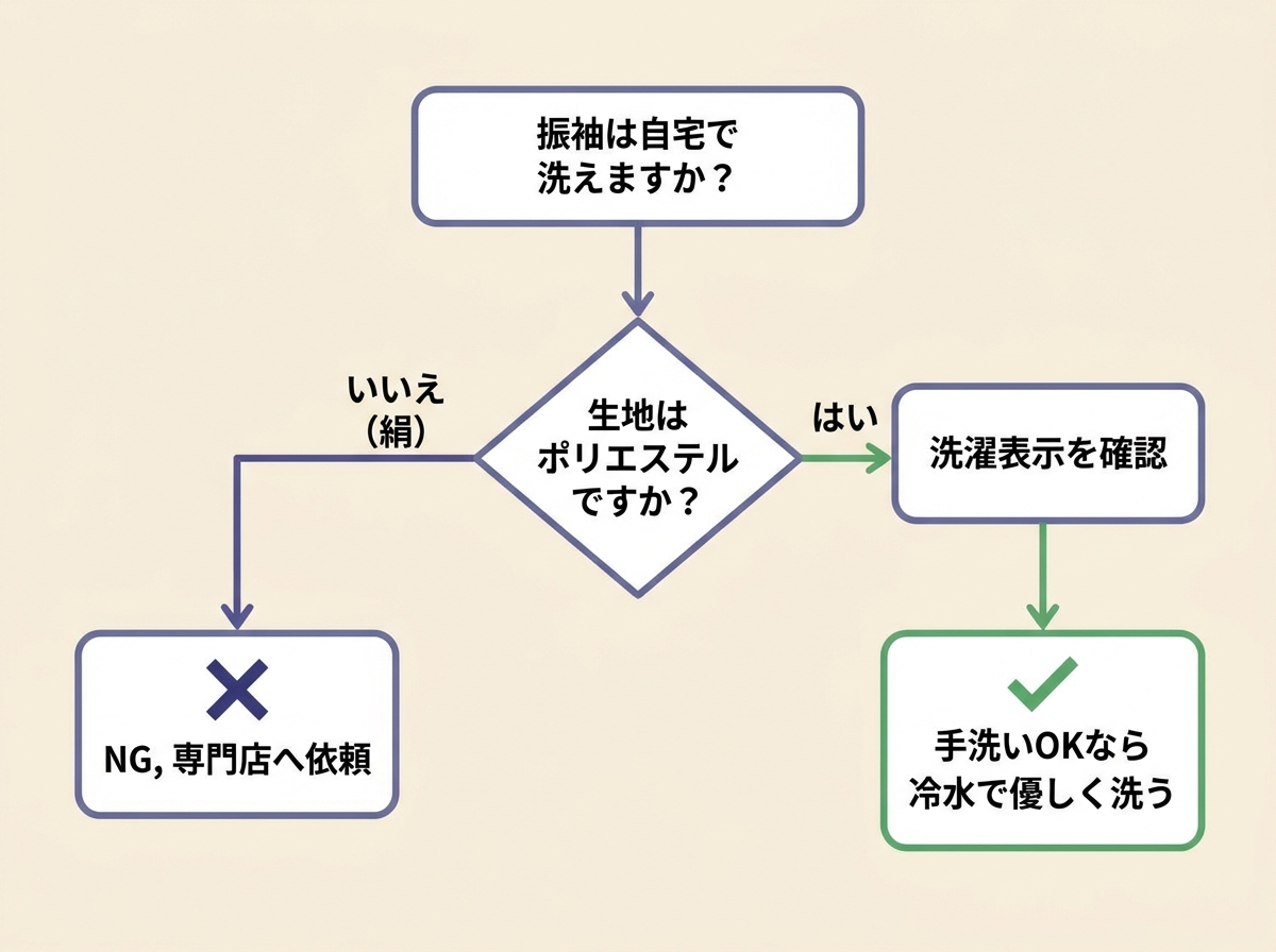 自宅洗濯OK/NG判断フローチャート