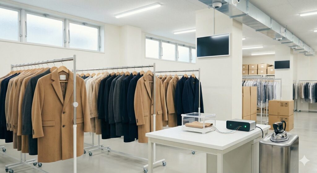 リネットプレミアムクロークの空調管理された倉庫イメージ