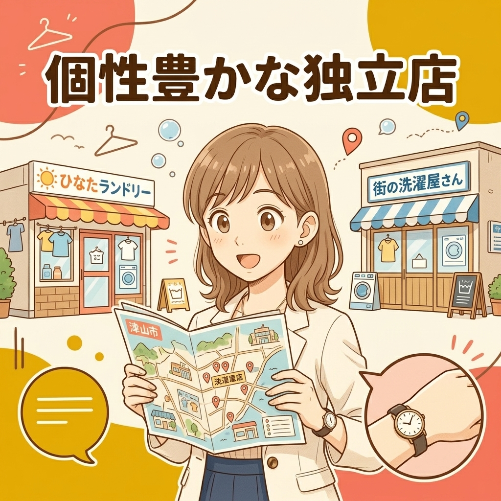 丸正クリーニング以外で押さえておきたい津市のおすすめ地元独立クリーニング店を紹介するスライド