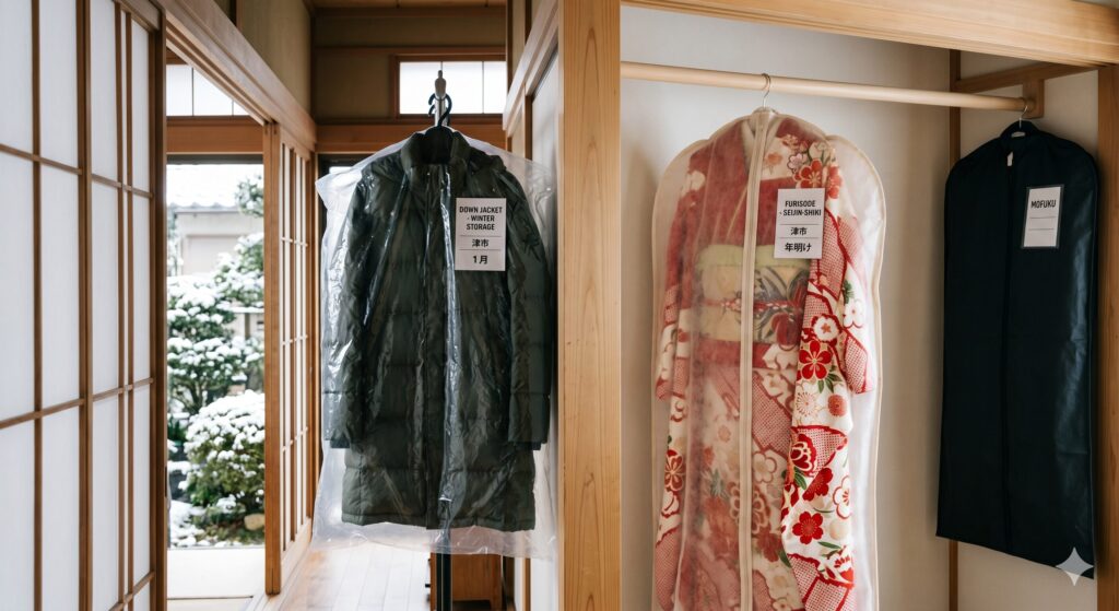 津市の冬に着る服のイメージ