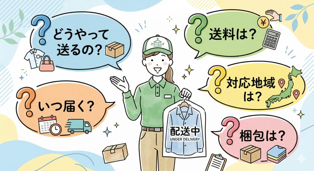 宅配クリーニングの送料に関するよくある質問