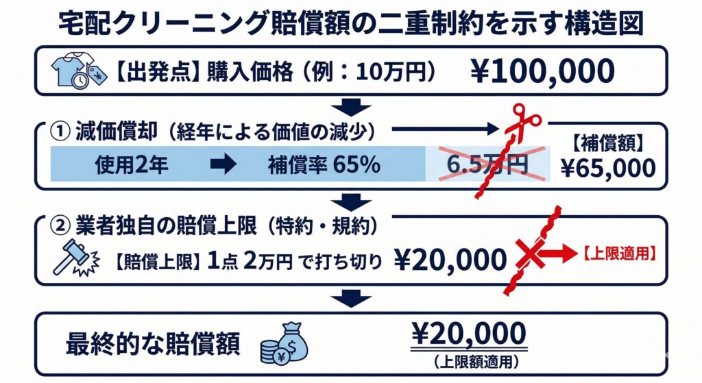 パック料金における賠償額の二重制約の仕組み