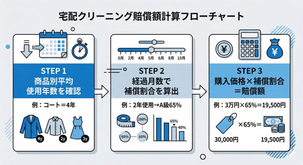 全ク連賠償基準の算定フロー3ステップ