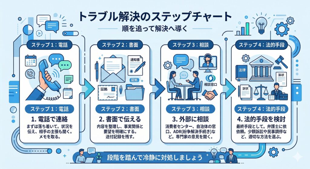 宅配クリーニングトラブル時のエスカレーション手順