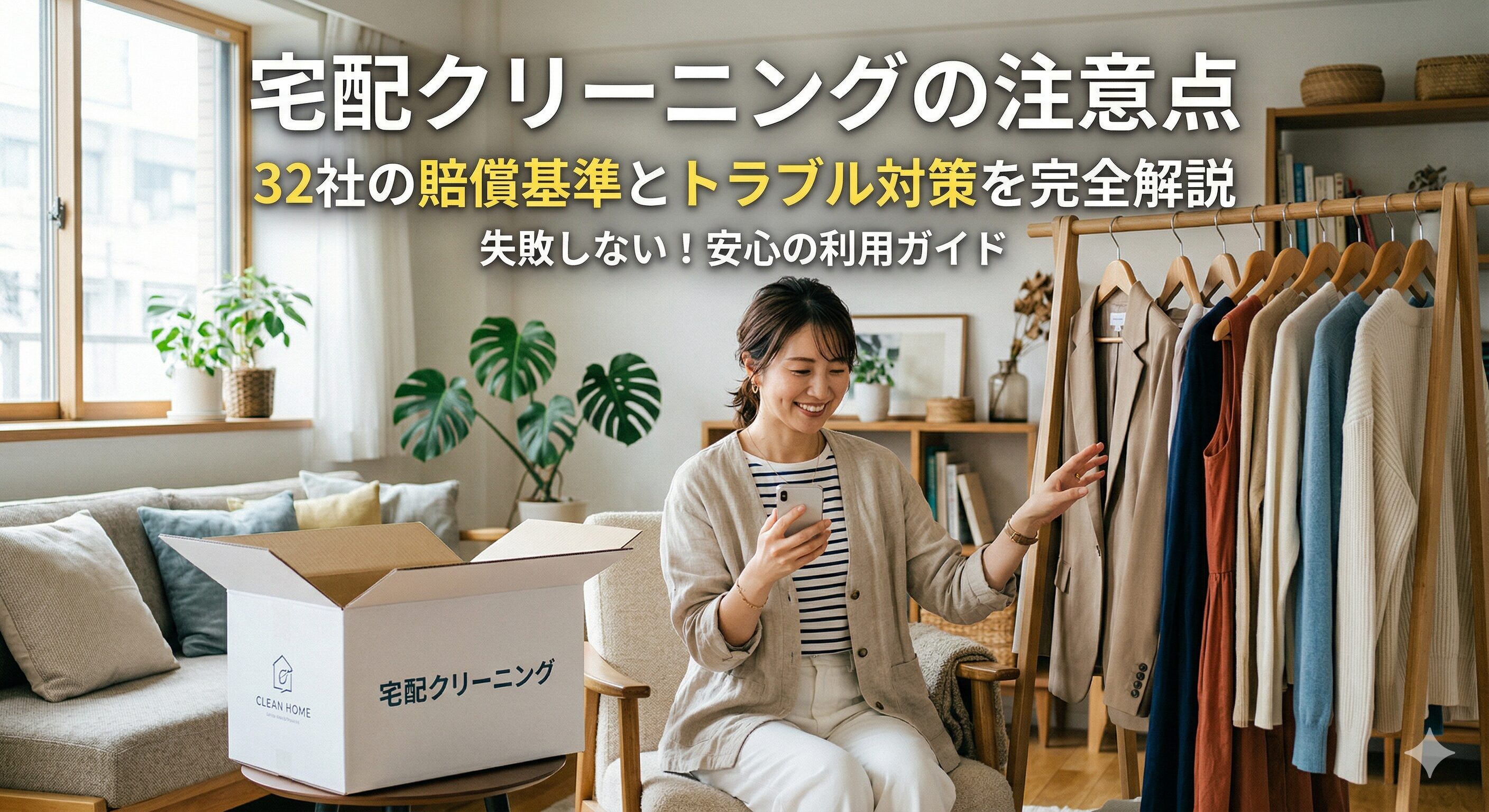 宅配クリーニングのトラブルガイド。出す前に知っておきたい注意点や賠償基準を網羅