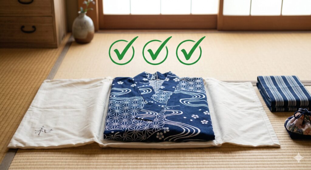 浴衣クリーニングのまとめチェックリスト