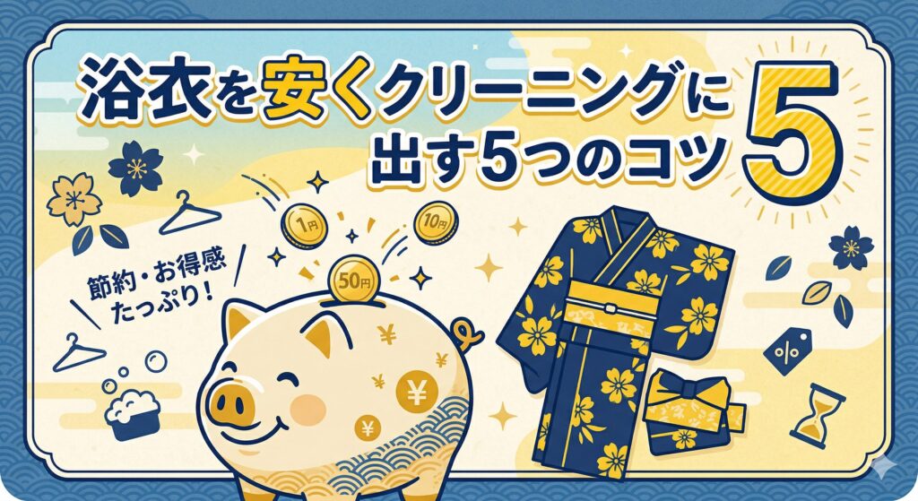 浴衣クリーニングを安く済ませる5つのコツ